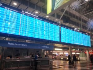Munich Airport Terminal 1 Arrivals & Departures Infopanel