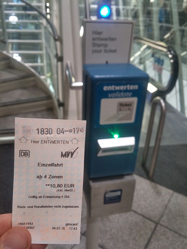Munich airport train ticket